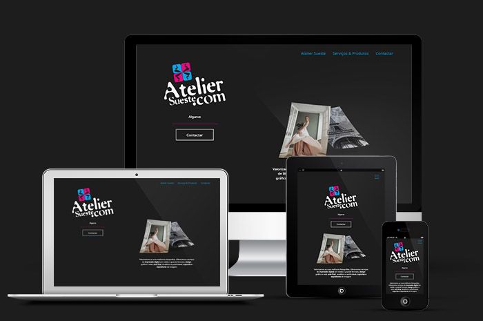 design web responsivo - exemplo de serviços gráficos, por atelier sueste